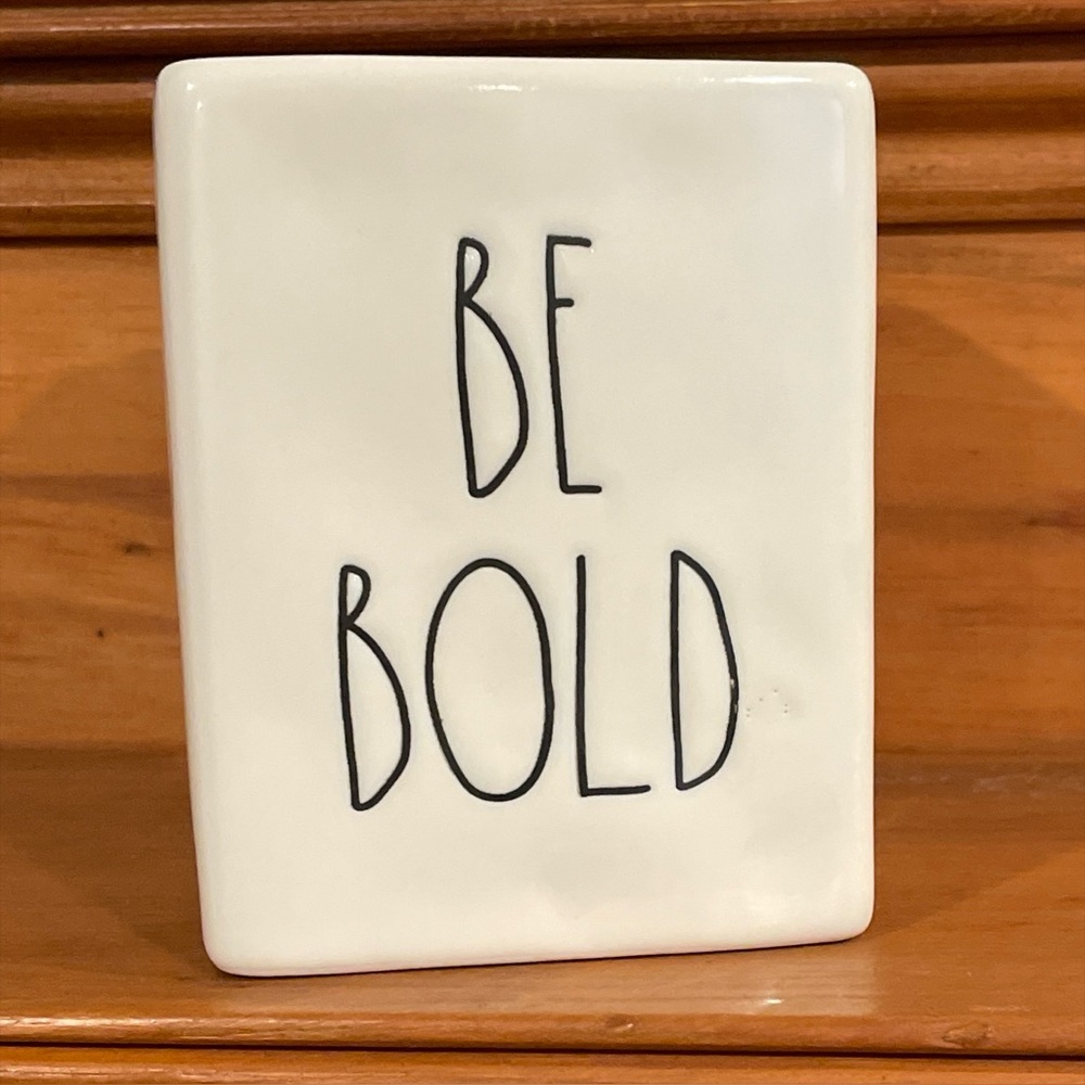Rae Dunn Artisan Collection by Magenta BE BOLD Ceramic Pen‎ Pencil Brush Holder